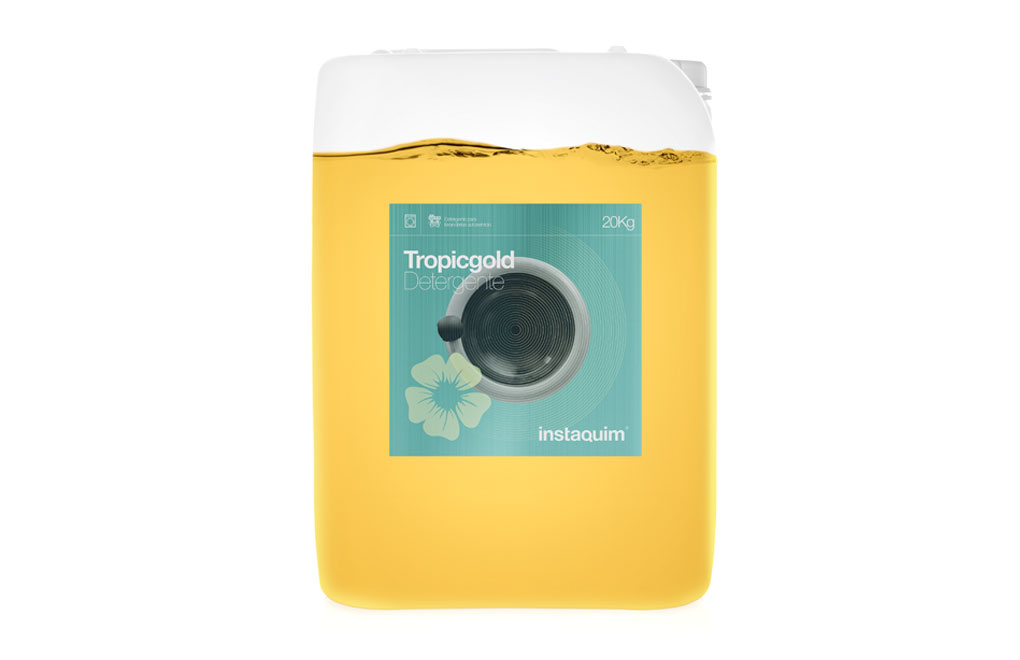 Tropicgold, Detergent concentrat per a bugaderies autoservei.