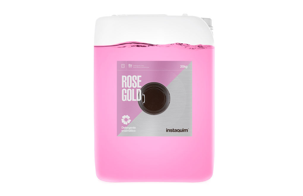 Rosegold, Detergent enzimàtic concentrat per a bugaderies acte servei amb fragància duradora.