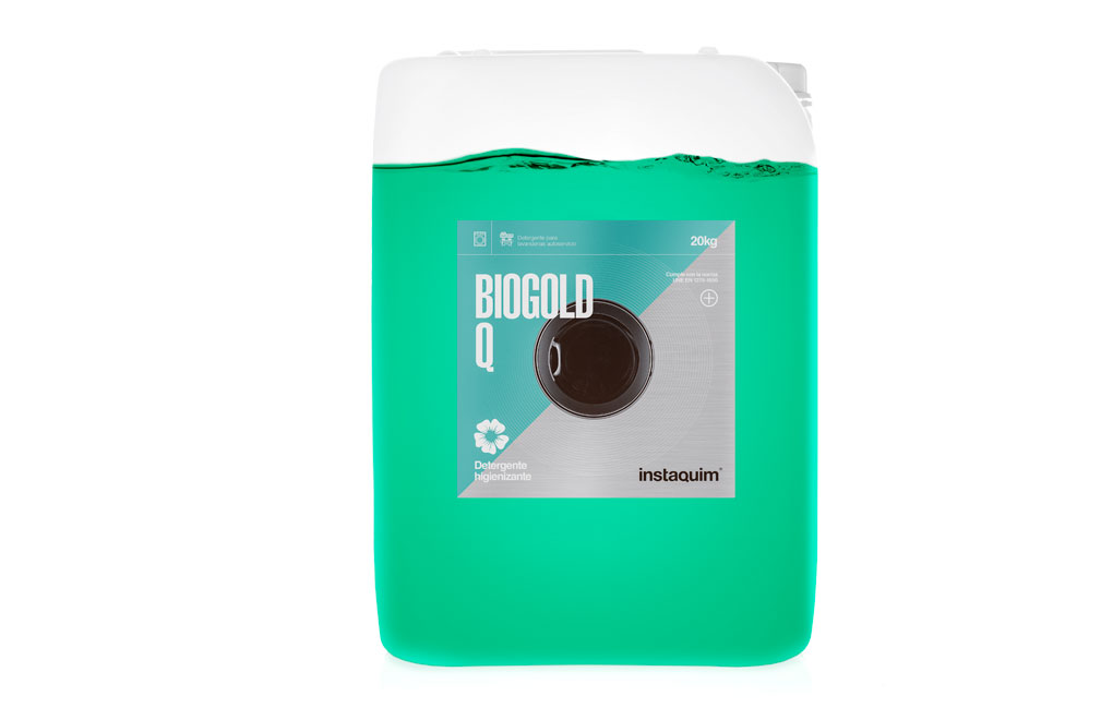 Biogold Q, Détergent enzymatique pour laveries automatiques.